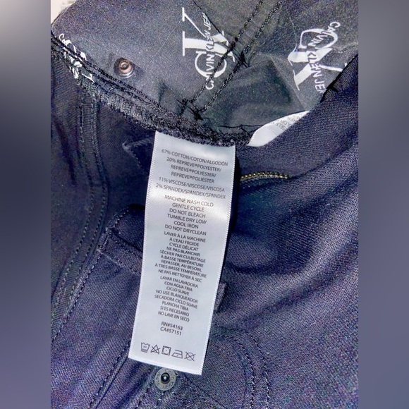 Women’s Calvin Klein skinny high‎ rise black Jeans Sz 8 - Picture 4 of 12